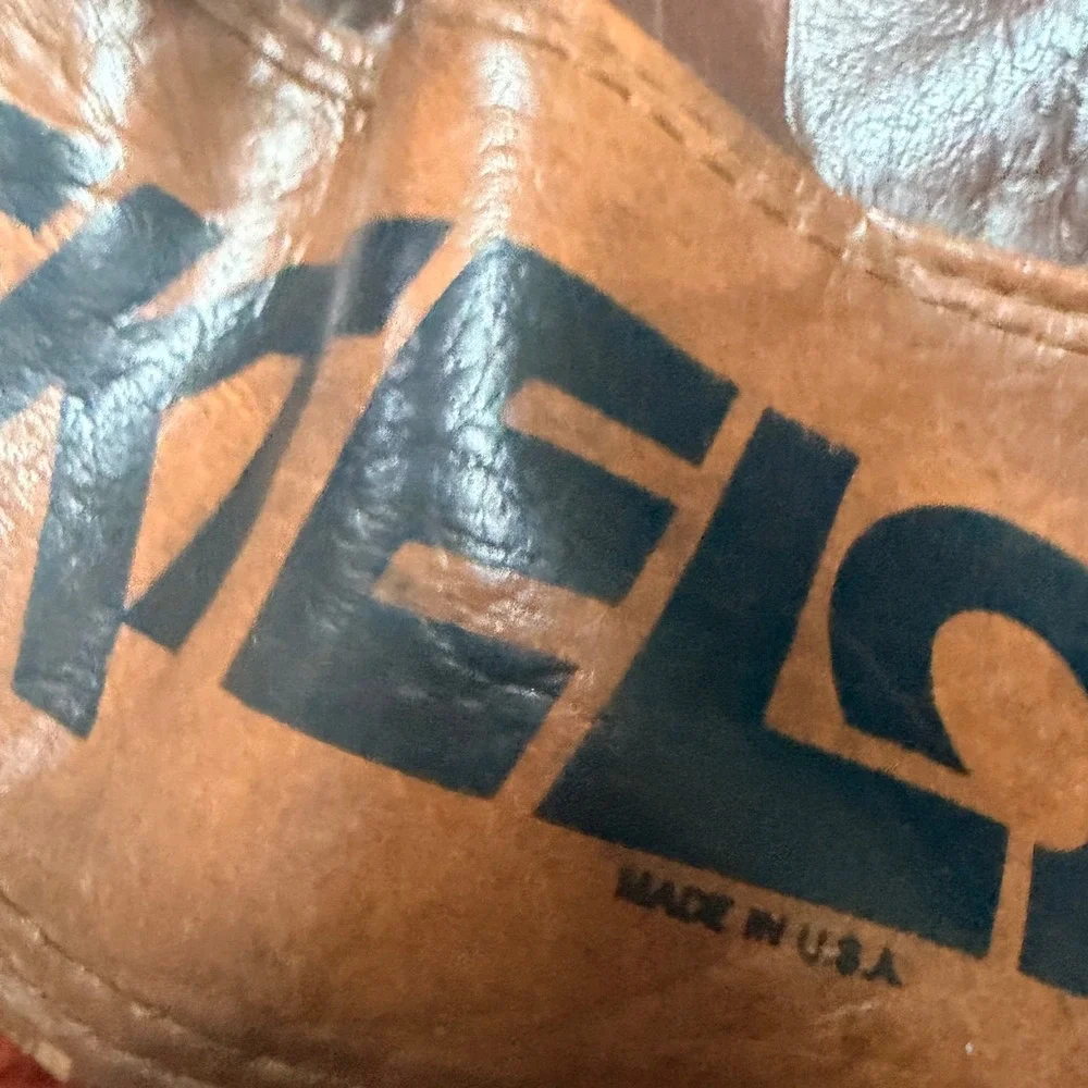 Vintage Ektelon Brown Faux Leather Duffel Gym Bag Made in USA Retro Sport Bag